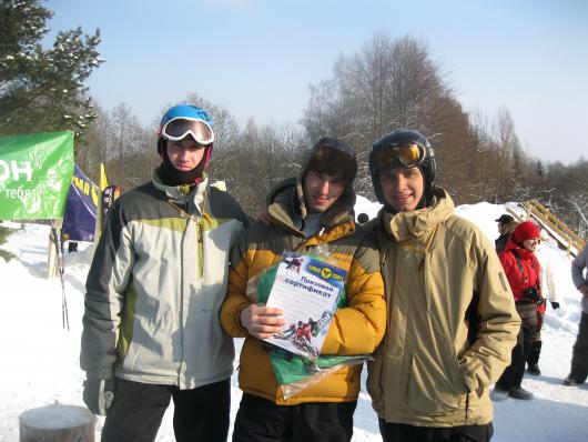Tver Kayaking Team на соревнованиях по горным лыжам и сноуборду на базе Заборовье 18.02.2012